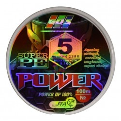 Шнур для риболовлі, EOS Power Super PE, 100м, перетин 0,23мм